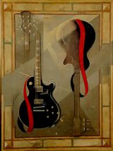 Eric Fasnacht, "Gibson Lepaul", 2001, Huile sur toile, 130 x 97 cm.